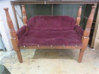ANTIQUE 19TH CENTURY ROPE BED BENCH