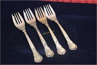 4 Drosten Sterling Cold Meat Forks, 151g