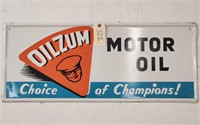 "Oilzum" Single-Sided Metal Sign