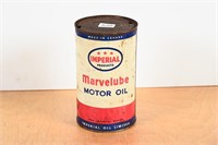 IMPERIAL THREE STAR MARVELUBE MOTOR OIL IMP.QT CAN