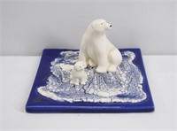 La Homa Alaska Polar Bear Ceramic Figure 3.5"