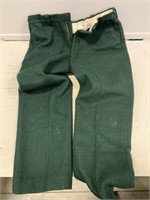 (2) Green Wool Type Pants