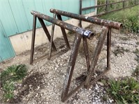 Set of Metal Sawhorses