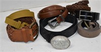 7 Ladies Leather Belts. Banana Republic, Express
