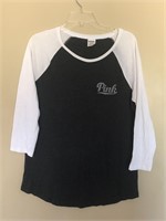 Womens PINK Quarter Sleeve T-Shirt