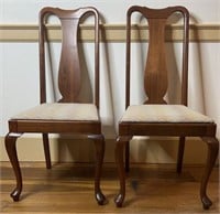 Antique Walnut Dining Chairs w/ Queen Anne Legs