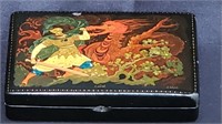 Russian hand painted lacquer box