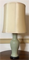 Mint Green Vintage Oriental Porcelain Table Lamp