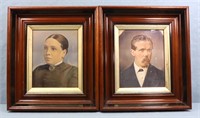 Pr. Victorian Parcel-Gilt Walnut Frames