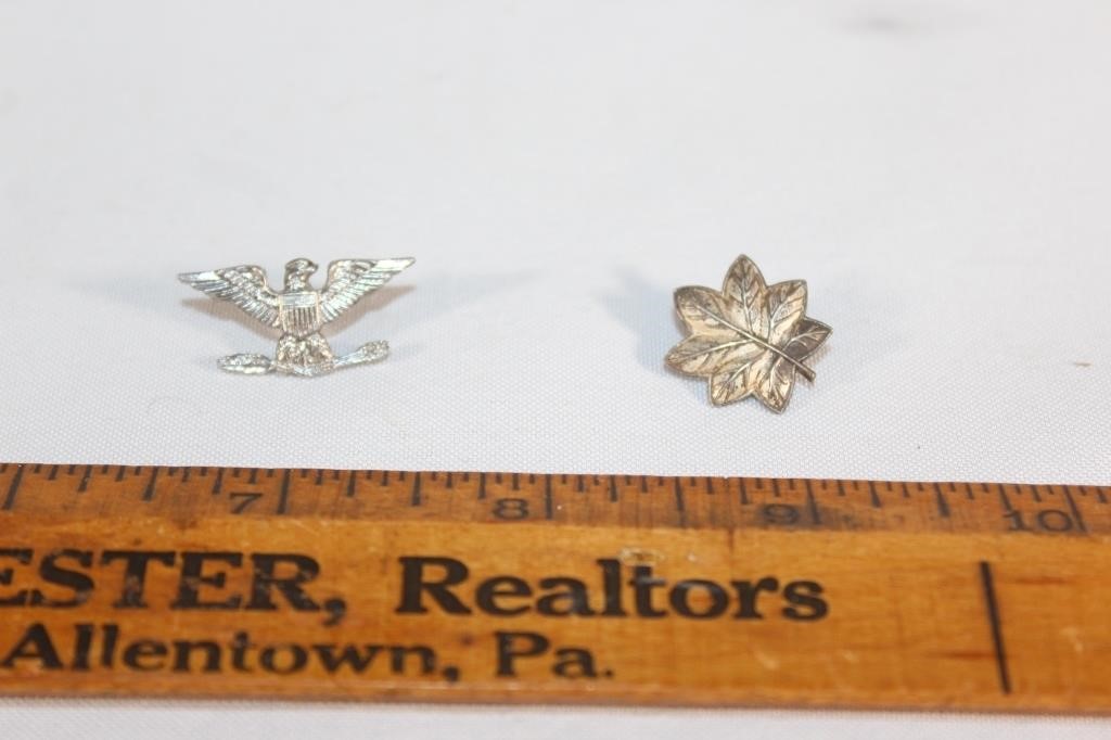 Sterling Eagle/Silver Oak Leaf pin