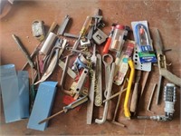 Tools - screwdrivers,  file, pliers,  scrapers,