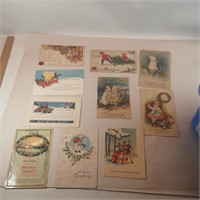 Antique Christmas cards and postcards