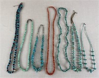 Assortment of Coral and Turquoise Necklaces