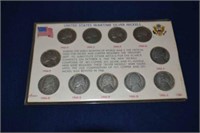 United States Wartime Silver Nickel Set 35% Silver