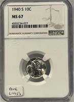 S - 1940-S MERCURY DIME (D3)