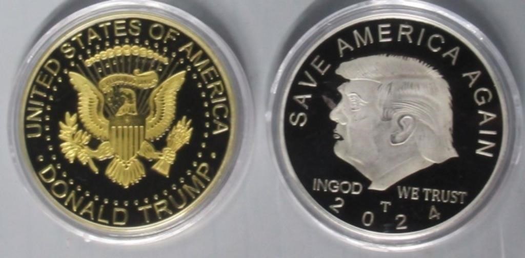 (2) Trump Coins in Good Condition.