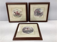 Three Framed Horse Prints