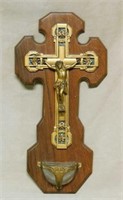 Lovely Crucifix Holy Water Font.