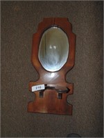 Wooden Mirror Lamp Holder