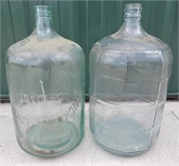 (2) 5 Gallon Glass Water Bottles