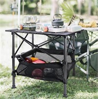 B260  VOOVY Camping Folding Table, Aluminum Roll-U