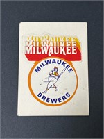 1970’s Milwaukee Brewers Sticker Card