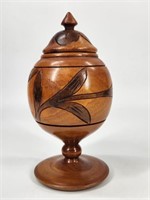 LIDDED UNSIGNED WOOD TURNING