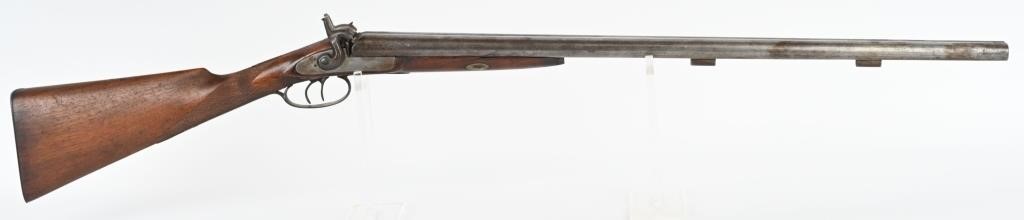 ANTIQUE PERCUSSION SXS SHOTGUN.