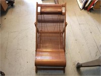 Salesman Sample Folding Bamboo Chaise Lounge