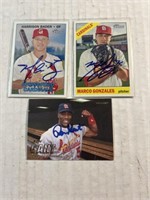 Authentic autographed, baseball cards, St. Louis
