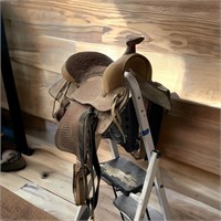 Small Saddle w/ Leads/ Halters/ Tack