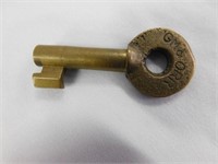Railroad brass key GM & RR