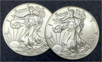 (2) 2017 Silver Eagles