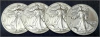 (4) 2021 Type 2 Silver Eagles