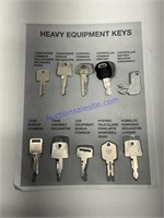 10 Heavy equipment keys.