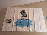 Signed "Bobby Orr" Pillow Case & Puck