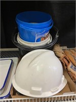 Hard hat and pails
