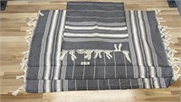 Lot Of Table Runners 37”x19” Grey Striped