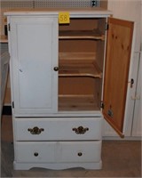 Small white armoire with 2 drawers