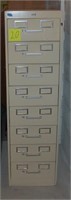 Tennsco 8 drawer tan index filing cabinet