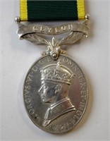 Ceylon efficiency decoration medal, George VI