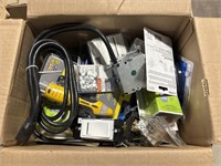 Box Of Miscellaneous Electrical Tools/Parts