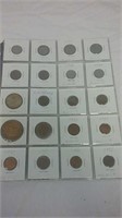 Sheet Of 20 Foreign Coins