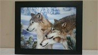 3 Dimension 3D Lenticular Framed Wolf 18" X 14"