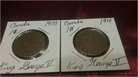 1913 & 1914 Canada Large Cents