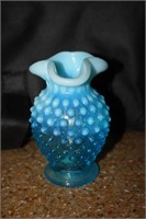 Fenton Blue Opalescent Bud Vase