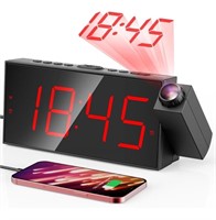 Projection Digital Alarm Clock wRotating Projector