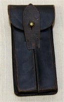 Pr. of leather Luger double mag. pouch holster