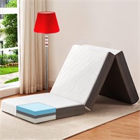 BedLuxury 4 Inch Tri Folding Mattress Single Bed w