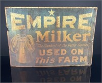 Empire Standard Milk Dairy Farm Tin Sign